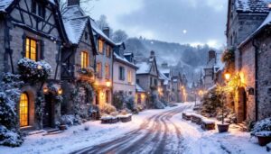 Ce petit village médiéval parmi les plus beaux villages de France est parfait en hiver