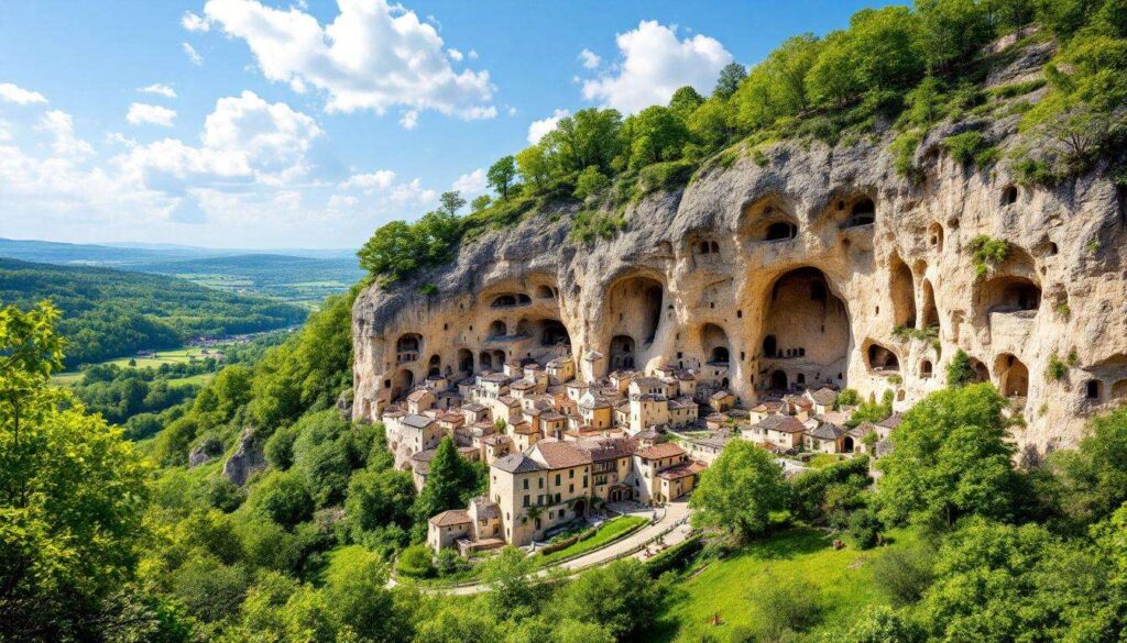 Taillé dans la roche, ce village du Périgord dévoile un patrimoine troglodytique fascinant