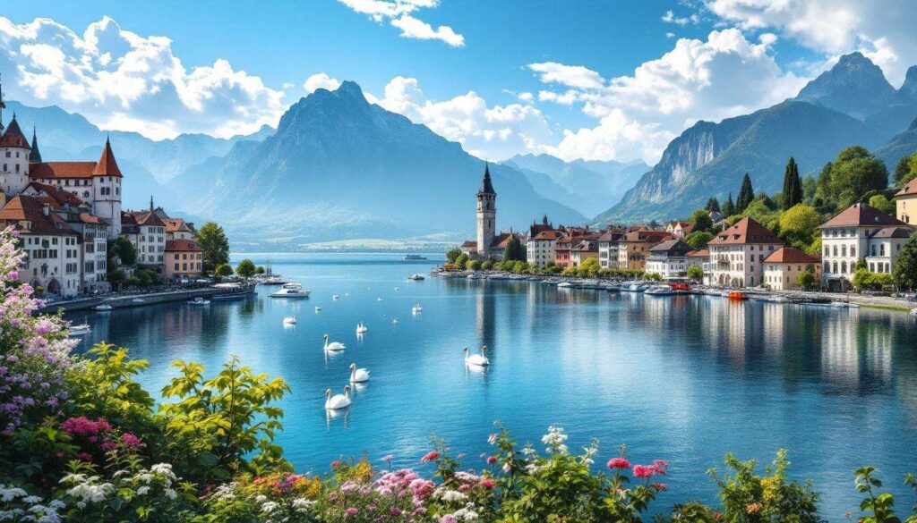 On la surnomme “La Perle du Léman” : cette ville au bord du lac est d’une beauté rare