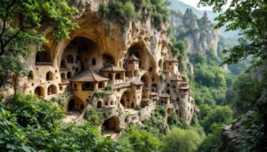 Construit dans la roche, ce village troglodytique est une merveille médiévale unique en France
