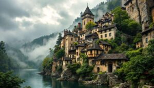Accroché à une falaise vertigineuse, ce “Plus Beau Village de France” semble suspendu dans le temps